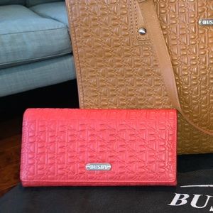 NWOT Busby Leather Wallet Red